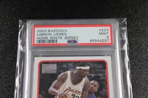 2003-04 Bazooka Home White Jersey LeBron James #223 PSA 9 Rookie Card