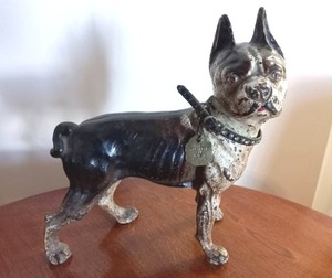 lot 3 image: Cast Iron Boston Terrier Doorstop