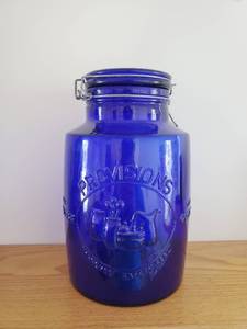 lot 69 image: Aunt Marys Blue Glass Jar