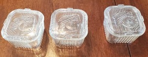 lot 251 image: 3 Federal Glass Fridgies