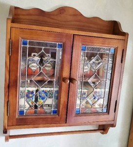 lot 277 image: Wood Spice Rack w Ceramic Containers