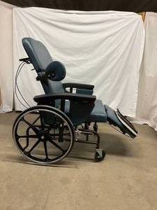 MSRP $2800 OPTIMUM POSTURO-PEDIC BARIATRIC TILTING FULL RECLINE WHEELCHAIR LPA MODEL 1200-24 - GOOD WORKING CONDITION