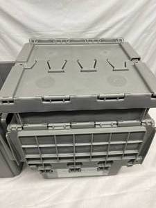 Lot Of 3 Buckhorn Storage Containers With Attached Lids -&nbsp15 x 11 x 9&nbsp