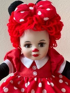 lot 105 image: Tiny Tots Baby Rosie and Baby Rags Twin Mickey and Minnie Dolls by Marie Osmond