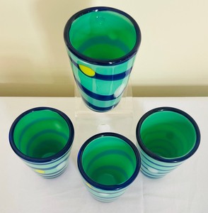 lot 60 image: Set of Four Petite Art Glass Tumblers