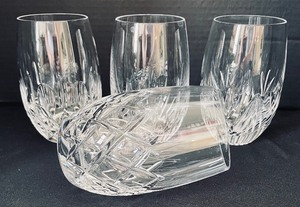 lot 64 image: 4 Waterford Crystal Mixed Pattern Tumblers