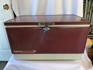 lot 360 image: Coleman 80 Quart Cooler with Two Rubbermaid Coolers