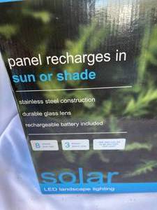 lot 368 image: 6 Piece Westinghouse Solar LED Landscaping Lighting