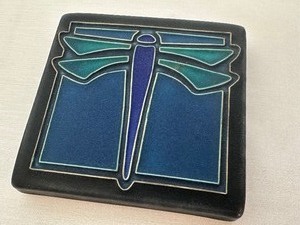 lot 146 image: Motawi Tileworks Dragonfly Ceramic Art Tile