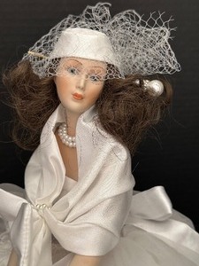 lot 144 image: Creazioni Margino Handcrafted Limited Edition Porcelain Biscuit Doll Silvia
