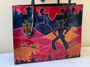 lot 162 image: Genuine Leather Mediterranean Trading Company Tote Style Handbag