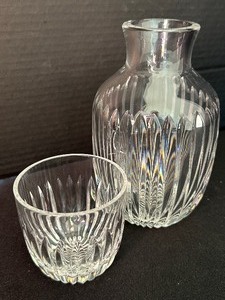 lot 140 image: Vintage Crystal Tumble Up - Vintage Crystal Bedside Carafe