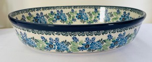 lot 77 image: Pretty Unikat and Ceranika Polish Pottery Serving Pieces