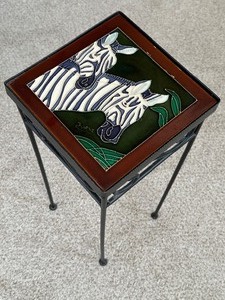 lot 127 image: Cute Zebra Design Accent Table