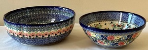 lot 165 image: Two Unikat Polish Pottery Mixing Bowls