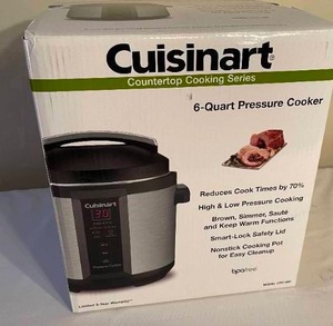 lot 381 image: Cusinart 6 Quart Pressure Cooker Model CPC-600 New In The Box