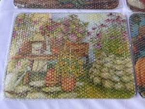 lot 411 image: 4 Seasonal Glass Cutting Boards
