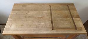 lot 43 image: Rolling Butcher Block Cart