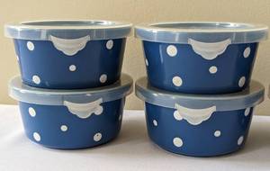 lot 283 image: Temptations Blue Polka Dot Bowl Set
