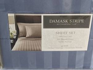 lot 346 image: New Charter Club 500 Thread Count Queen Sheet Set