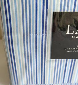 lot 348 image: New Ralph Lauren Striped Queen Cotton Sheet Set