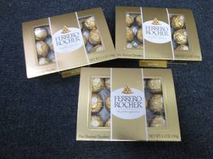 3- 5.3 oz pks Ferrero Rocher Chocol...
