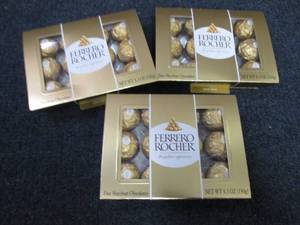 3- 5.3 oz pks Ferrero Rocher Chocol...