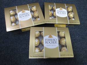 3- 5.3 oz pks Ferrero Rocher Chocol...