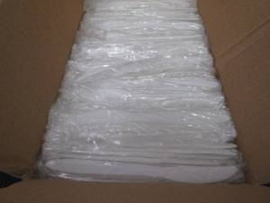 Case of 1000 Wrapped White Plastic ...