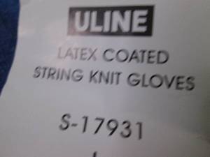 35 pr Uline Latex Coated String Kni...
