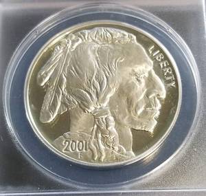 2001-P US BUFFALO SILVER DOLLAR PROOF PF69 DCAM ANACS