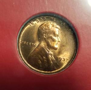 4 BU-UNC US WHEAT CENTS 1937 1944-S 1949-S 1955-S