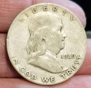 3 FRANKLIN HALF DOLLARS 1949-S X2 & 1962 PROOF