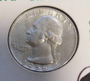 4 SILVER WASHINGTON QUARTERS 1956-D 1957-D 1961 1963