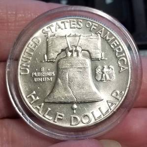 1948 FRANKLIN HALF DOLLAR IN AIRTITE