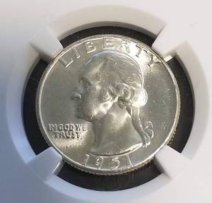 1951 WASHINGTON QUARTER MS65 NGC