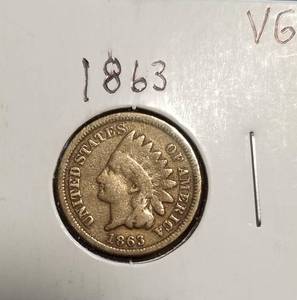 2 INDIAN HEAD CENTS 1863 1894