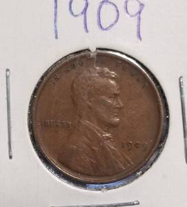2 FIRST YEAR US WHEAT CENTS 1909 & 1909-VDB