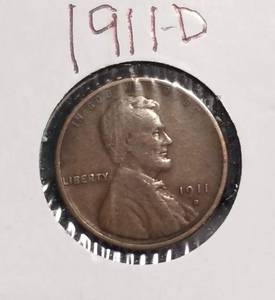3 EARLY DATE US WHEAT CENTS 1911-D 1912-D 1913-D