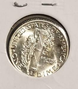 1942 US MERCURY DIME BU