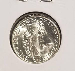 1945 US MERCURY DIME BU