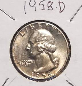 3 WASHINGTON QUARTERS 1958-D 1959-D 1960