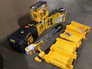 Mix Lot of assorted Dewalt battery stations inverters chargers and more Customer return, Review all pictures