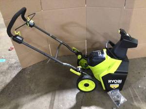 RYOBI 40V HP Brushless 18 in. Single-Stage Cordless Electric Snow Blower with 6.0 Ah Battery and Charger, Customer returns, Review all pictures