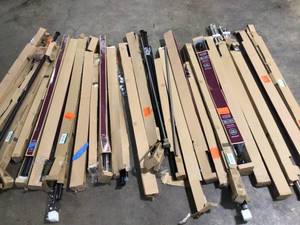 Mix Lot of assorted curtain rod, Blinds and Molding, Customer returns, Review all pictures