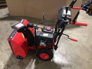 PowerSmart 24 in. 212cc 2-Stage Electric Start Gas Snow Blower, Customer return, Review all pictures