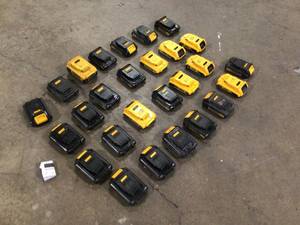 Mix lot of assorted DEWALT batteries, Customer returns, Review all pictures