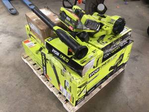 Mix Lot of Ryobi Tools, Blowers, Lawn Mowers, Customer returns, Review all pictures