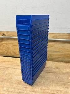 lot 58 image: QUANTUM STORAGE Lot of 17- QSB101 4 Shelf Bins 11-58 x 4-18 x 4