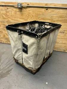 lot 100 image: ROYAL Basket Truck (filled with clothes hangers)
